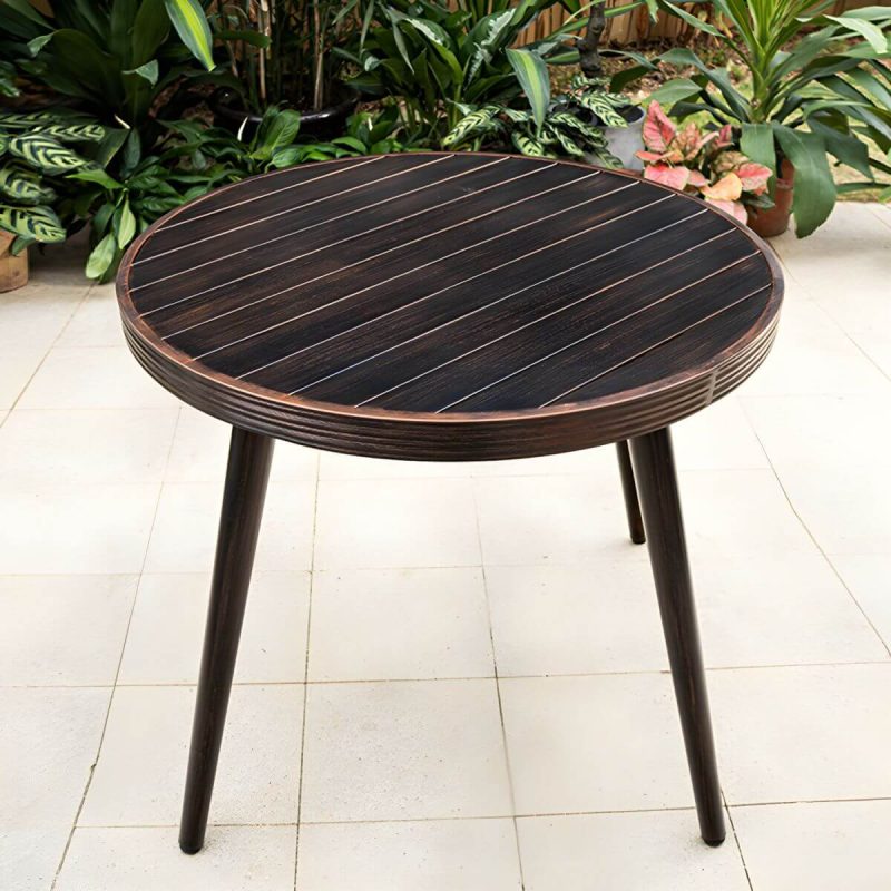 "Traditional Style Patio Table Metal Scratch Resistant Patio Table - 35"L x 35"W x 28"H Table Only"