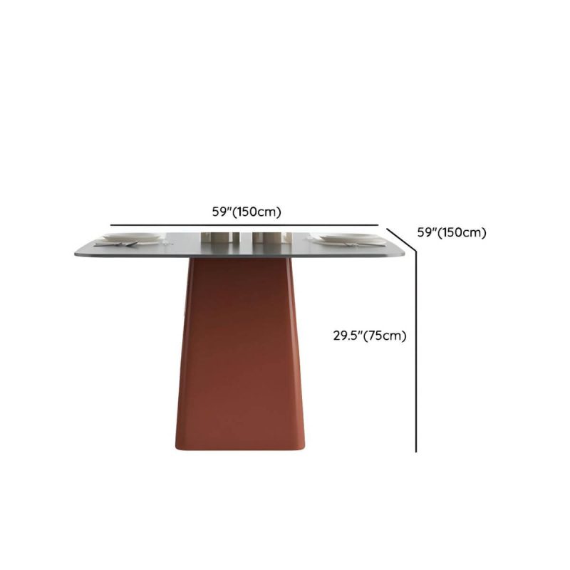 "Dimension of Contemporary Style 1/4 Pcs Dining Set Stoner Dining Table Set - Grey 59.1"L x 59.1"W x 29.5"H Table Zero"