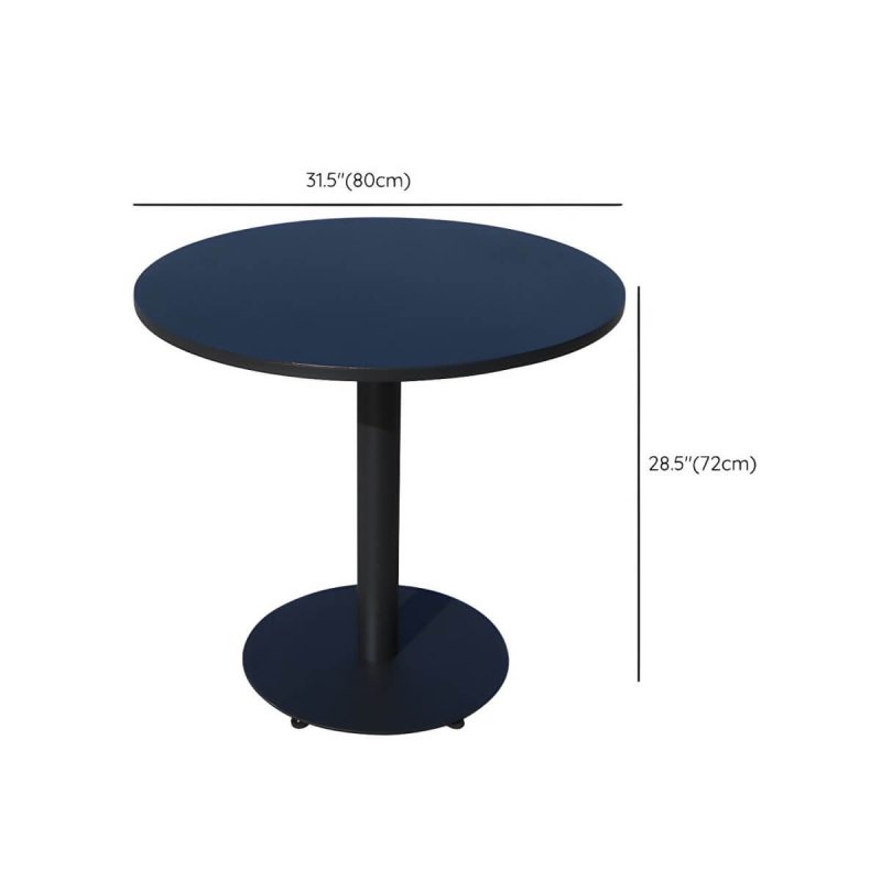 "Dimension of Modern Geometric Waterproof Courtyard Table Metal Base Outdoor Table - Table Only Round Black 31.5"L x 31.5"W x 28.3"H"