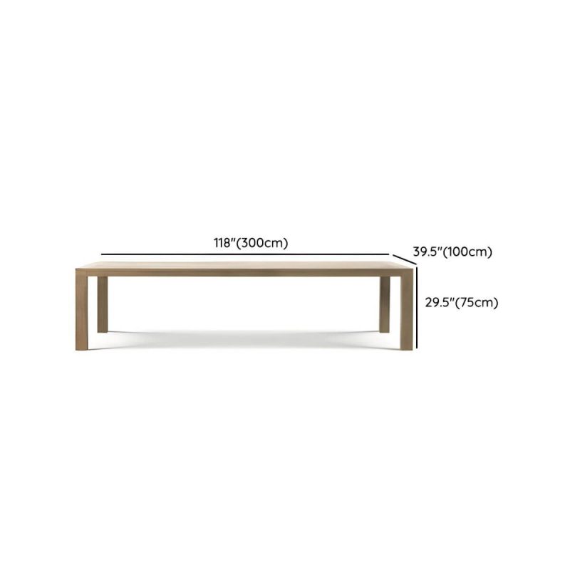 "Dimension of Solid Wood Dining Table Set 1/5/11 Pieces Boho Patio Dining Sets - Table 118.1"L x 39.4"W x 29.5"H Zero"
