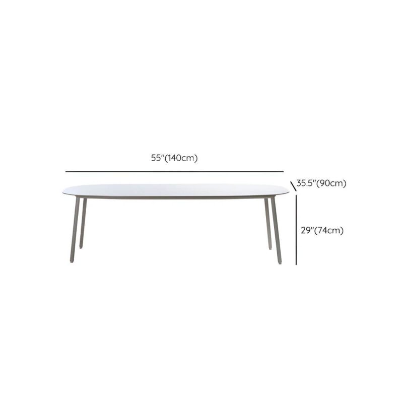 "Dimension of Contemporary Dining Table Set with 4 Legs Chairs for Outdoor - Table & Chair(s) 55"L x 35"W x 29"H 6"