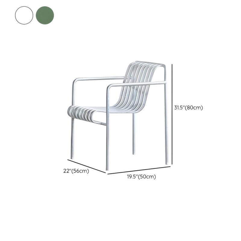 "Dimension of Modern Green Bistro Table Set 3-Pieces Round Metal Bistro Set - Table & Chair(s) 23.6"L x 23.6"W x 29.1"H 2 White"