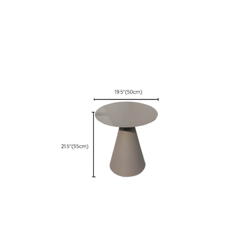 "Dimension of 2-Seater Metal Side Table with UV Resistant Contemporary Patio Table - Table Only 20"L x 20"W x 22"H"