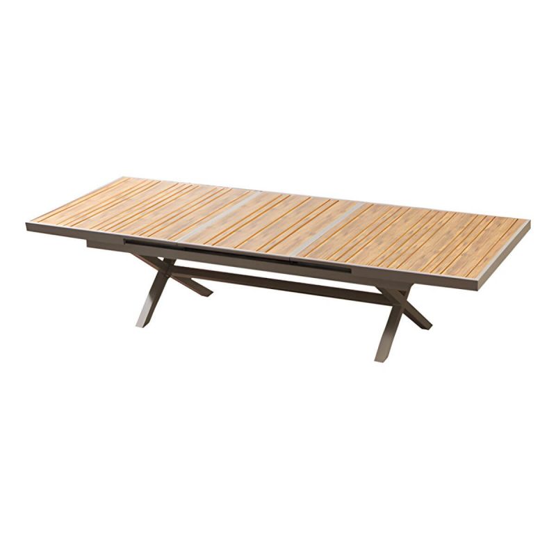 "Contemporary Aluminum Frame Patio Table Water and UV Resistant Patio Table - 70.9"L x 35.5"W x 29.1"H Rectangular Table Only"