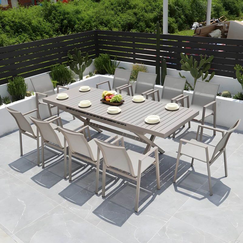 "Modern Dining Armchair Set of 2/4/6/8 Metal Patio Dining Chair - 4 Piece Set"