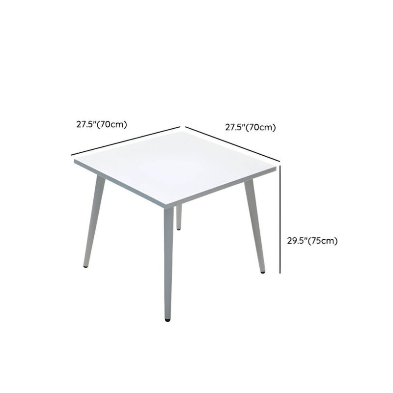 "Dimension of Contemporary Style Metal Patio Table Water Resistant in Rectangular/Square Shape - 27.6"L x 27.6"W x 29.5"H Table Only"