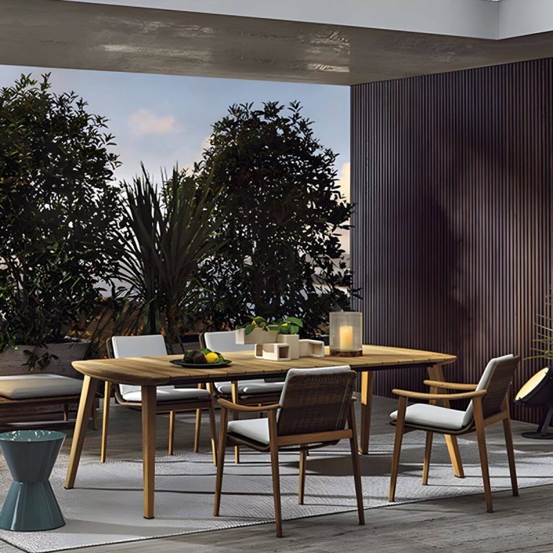 "Boho 1/5/6 Pieces Dining Wooden Set Rectangle Wood Dining Table Set - Wood Color Table & Chair(s) 63"L x 35.5"W x 29.1"H 4"