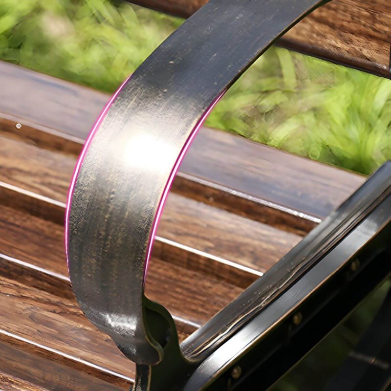"Modern Metal Garden Bench with Legs Water Resistant for Outdoor - 61"L x 29"W x 37"H"