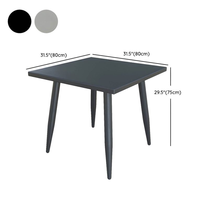 "Dimension of Contemporary Style 1/3/5/7 Pcs Bistro Set Metal Round Bistro Table Set - 80 x 80 x 75 cm Square Table Zero"