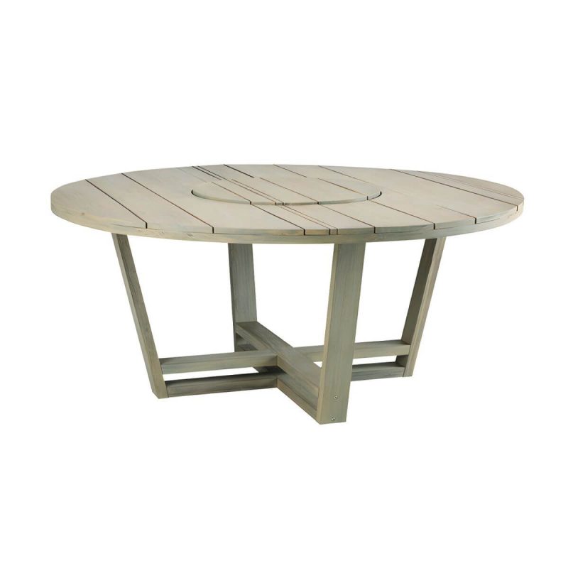 "Modern Wooden Dining Table Set with Armless Chairs for Outdoors - Table 59.1"L x 59.1"W x 29.5"H Zero"