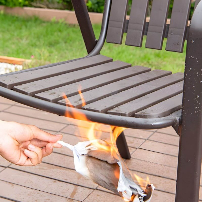 "Antique Finish Patio Chair Plastic Industrial Stacking without Cushions - 4 Piece Set"