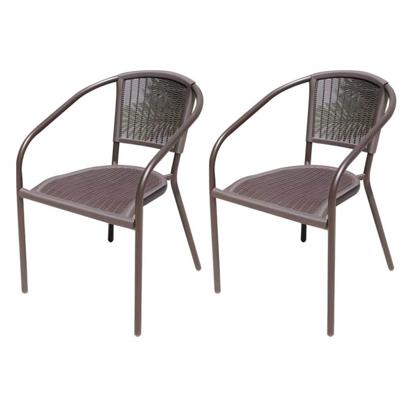 "Industrial Dining Side Chair Set of 2/4/6/8 Metal Outdoor Chair - 22"L x 22"W x 29"H 2 Piece Set"