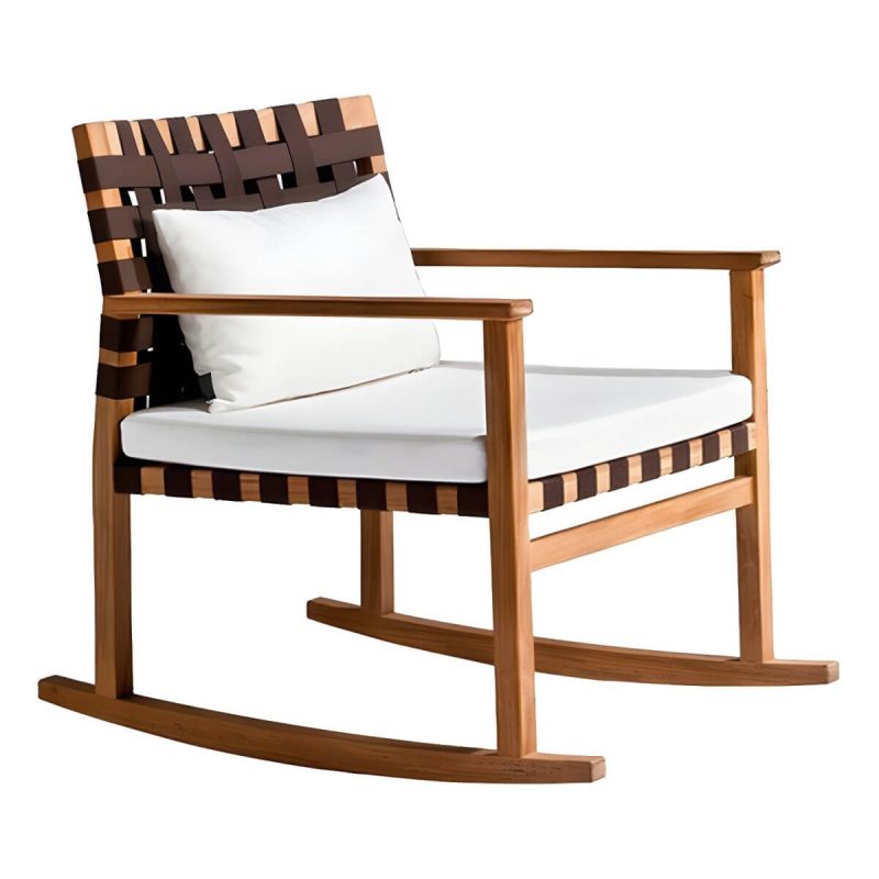 "Modern Patio Dining Table Set 1/3/6/11 Pcs Wood Frame Patio Dining Table and Chairs - Red Brown Not Available Chair(s) 1"