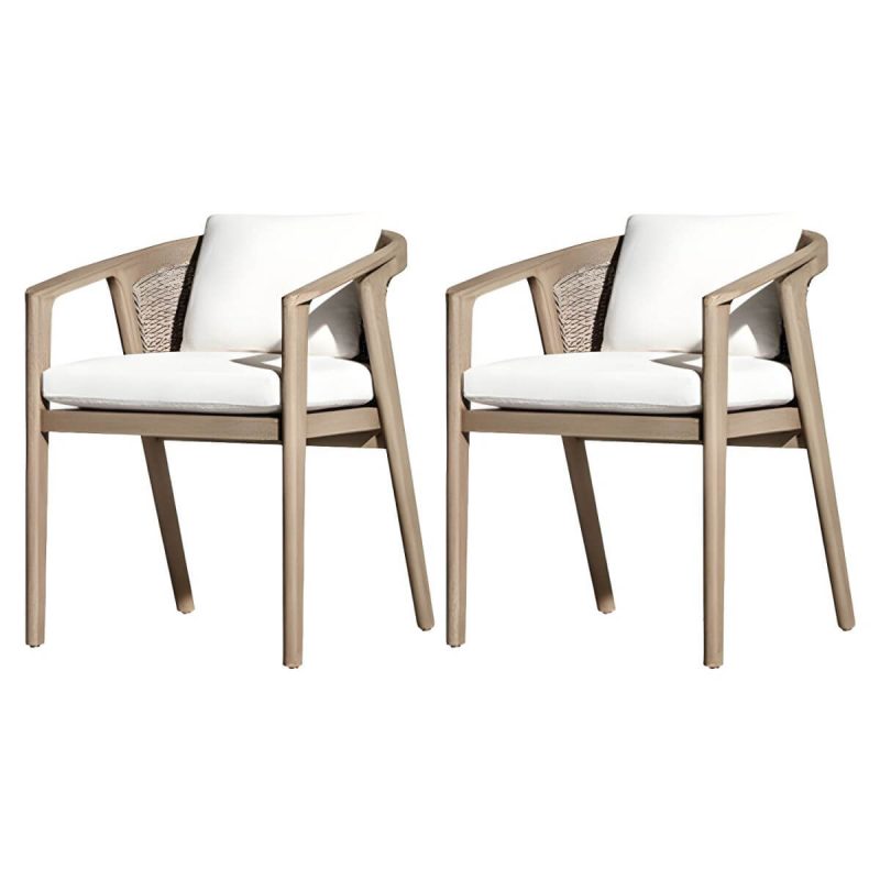 "Rectangle Patio Dining Sets 1/2/5/7 Pieces Solid Wood Dining Table Set - Chair(s) Brown Not Available 2"