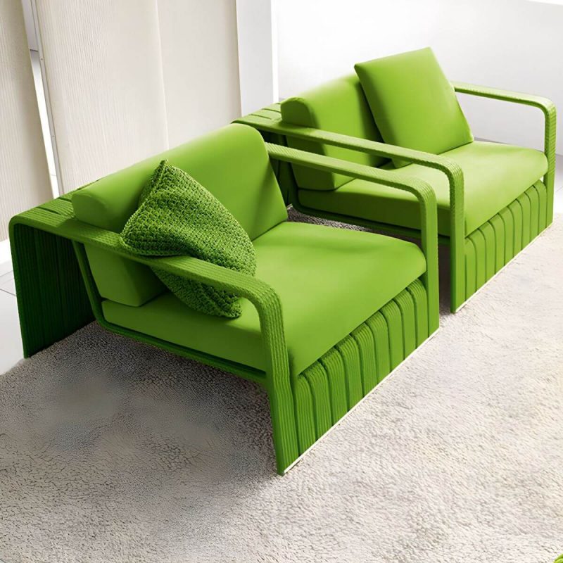 "Modern & Contemporary Outdoor Patio Sofa UV Resistant Fade Resistant Patio Sofa - 31.5"L x 33"W x 28"H"