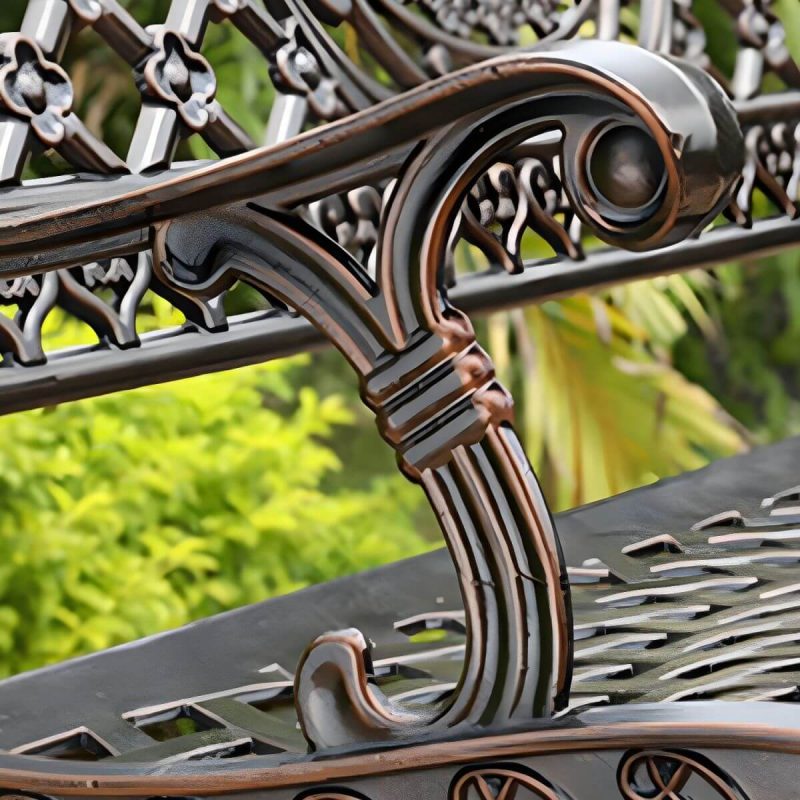 "Contemporary Style Park Bench with Legs Water Resistant for Outdoor - 45"L x 23.5"W x 31.5"H"