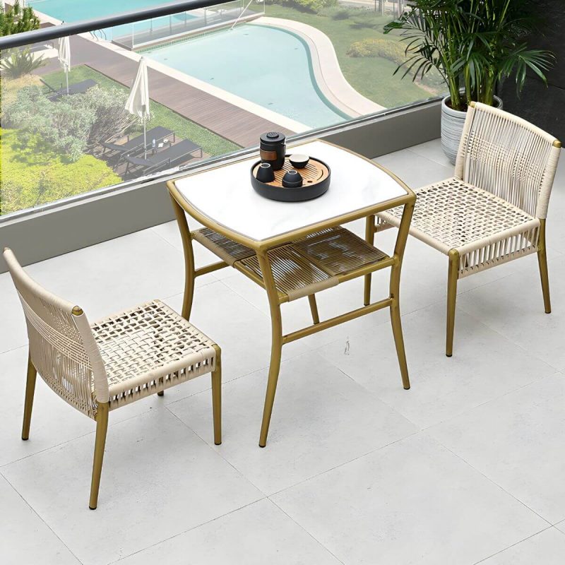 "Standard Height Dining Room Chair and Table Set with 4 Legs Table - Table & Chair(s) 2 Brown"