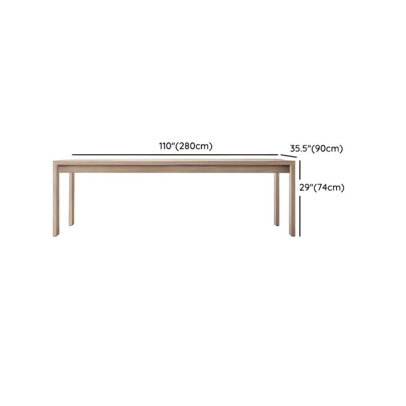 "Dimension of Boho Style 1/9 Pcs Patio Dining Table Set Wood Dining Table Set - Brown Table Zero 110.2"L x 35.5"W x 29.1"H"