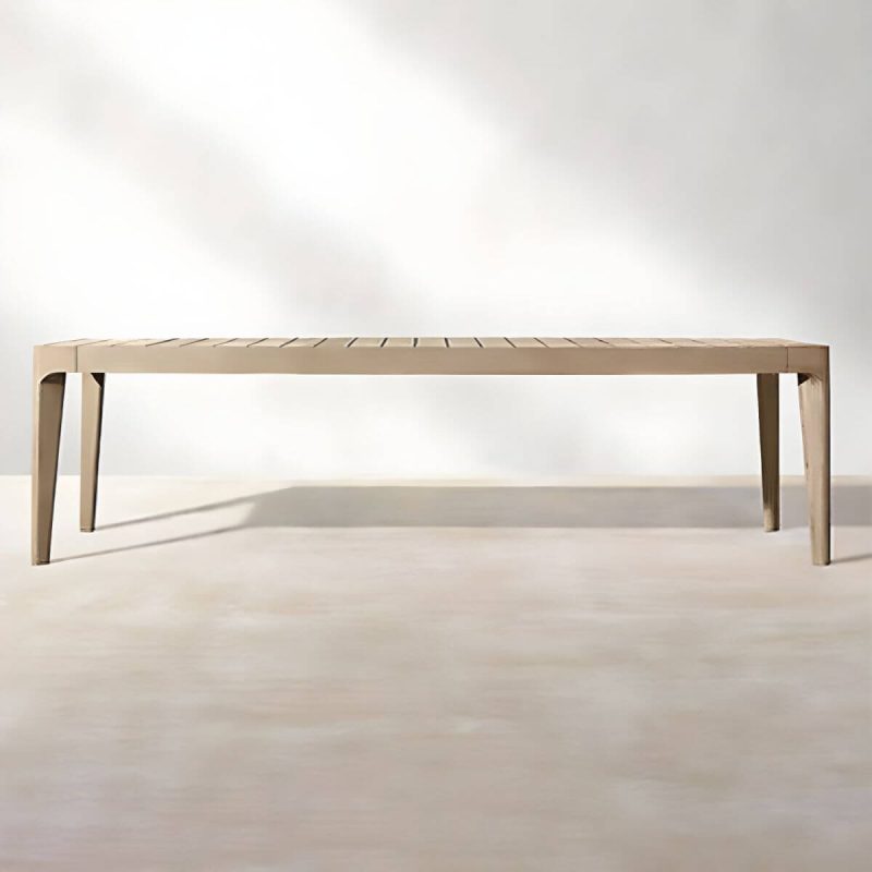"Contemporary Teak Wood Dining Table Outdoor Rectangle Patio Table - Table Only 118.1"L x 39.4"W x 29.5"H Rectangular"