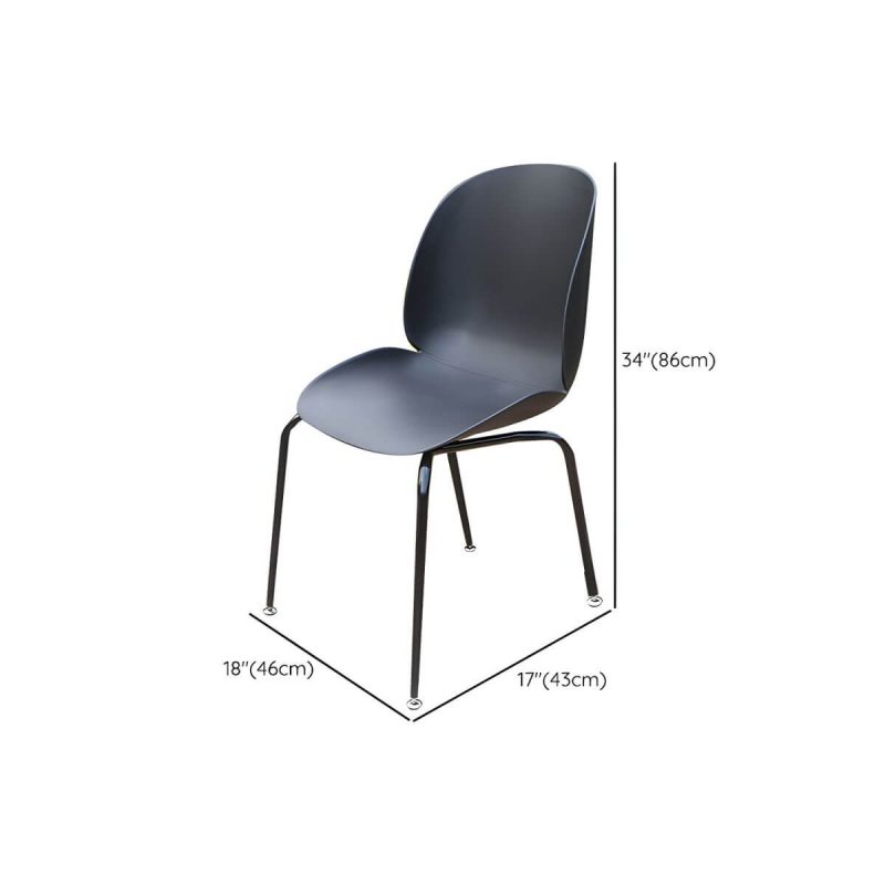 "Dimension of Stacking Dining Armchair Contemporary Plastic Patio Arm Chair - 18"L x 17"W x 34"H 2 Piece Set"