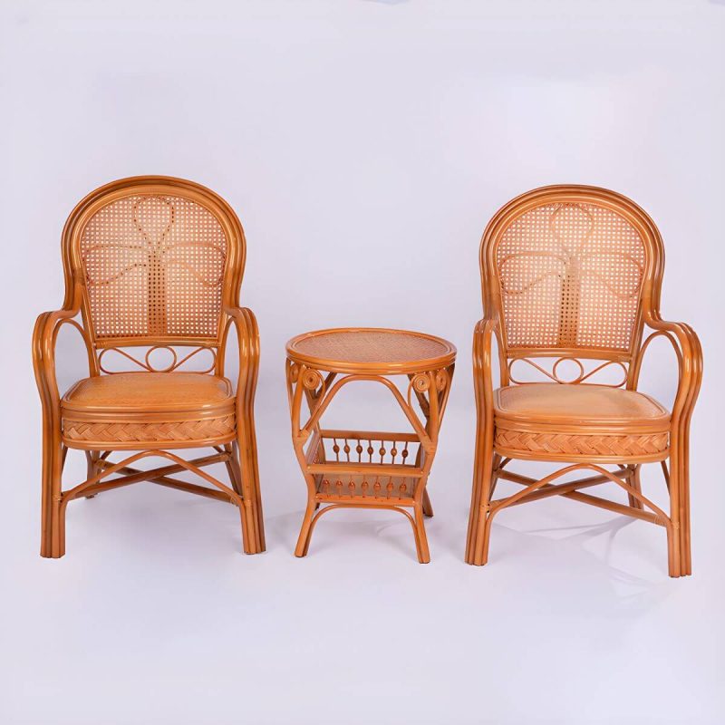 "Traditional 40.55" Height Solid Color Rattan Outdoor Dining Armchair - Dark Brown 6 Piece Set"
