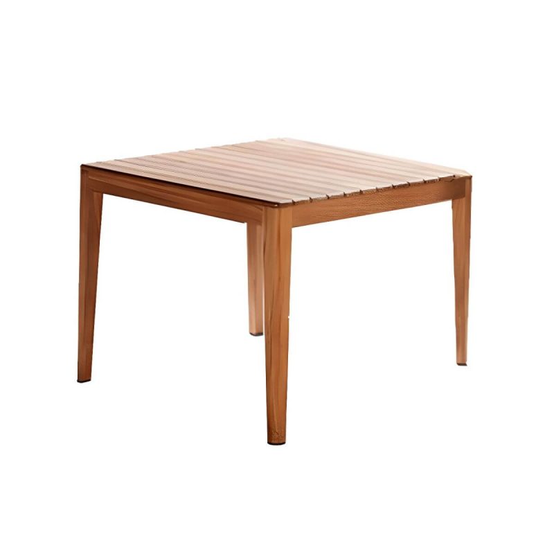"Teak Wood Dining Table Modern Outdoor Water Resistant Patio Table - Table Only 31.5"L x 31.5"W x 29.5"H"