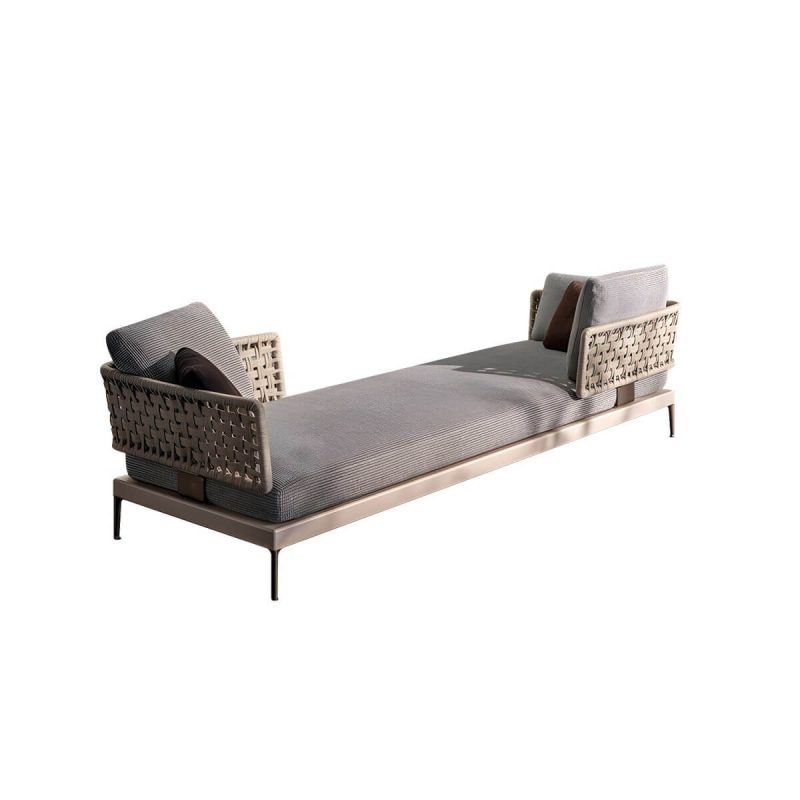 "Metal Patio Sofa Water Resistant and UV Resistant Outdoor Patio Sofa - 3-Seater Sofa"