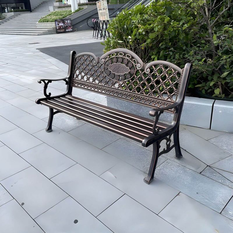 "Contemporary Accent Bench with Legs Water Resistant for Outdoor - Copper 61"L x 24"W x 34"H"