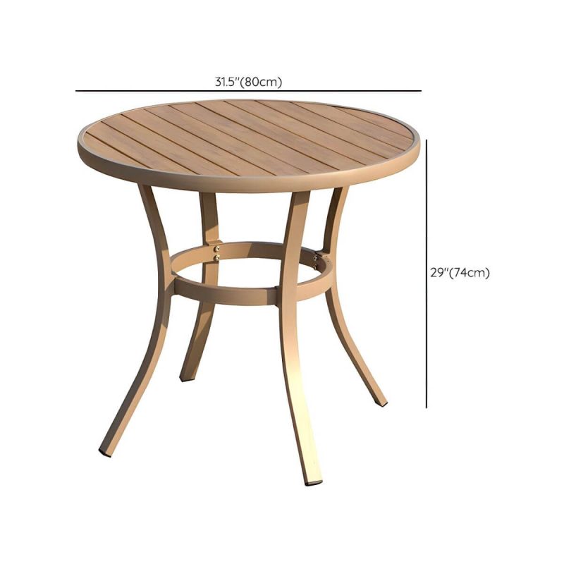 "Dimension of Contemporary Style Wood Natural Patio Table Rectangle Shape for Outdoor - Table Only 31.5"L x 31.5"W x 29.1"H Natural Finish"