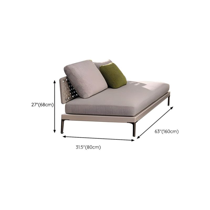 "Dimension of Metal Patio Sofa Water Resistant and UV Resistant Outdoor Patio Sofa - Armless Loveseat"