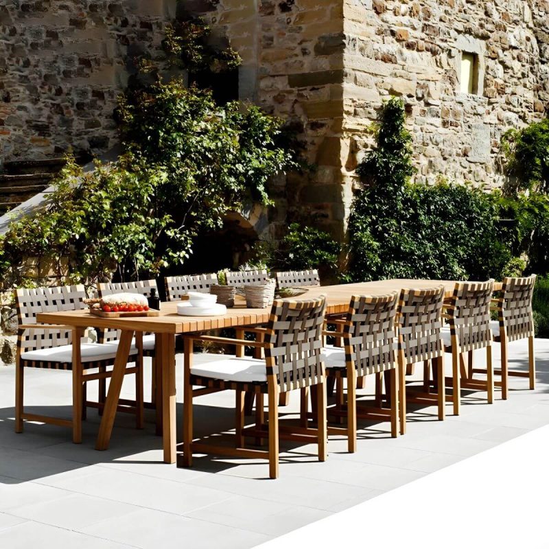 "Modern Patio Dining Table Set 1/3/6/11 Pcs Wood Frame Patio Dining Table and Chairs - Table & Chair(s) 118.1"L x 35.4"W x 29.5"H 10 Brown"