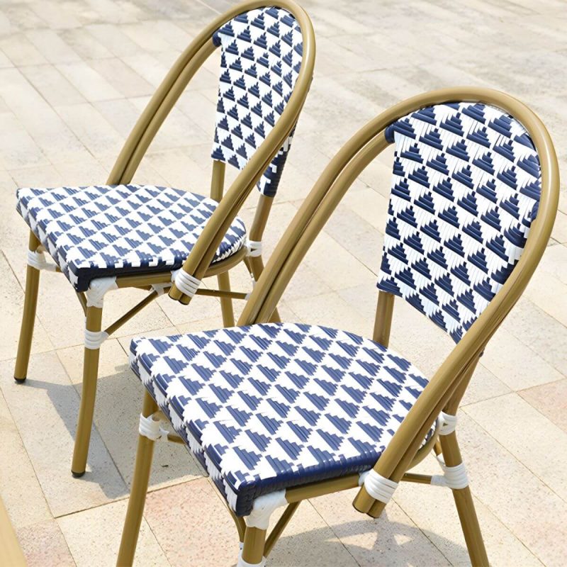 "Contemporary Aluminium Dining Table Set with Armless Chair for Courtyard - Table & Chair(s) 63"L x 35.5"W x 28.3"H 8"