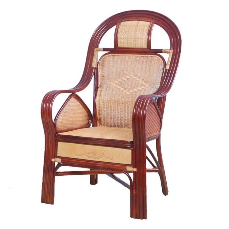"Modern Simple Style Patio Arm Chair with Lemon Rattan Back, 1 Chair, Light Yellow, Upgrade"