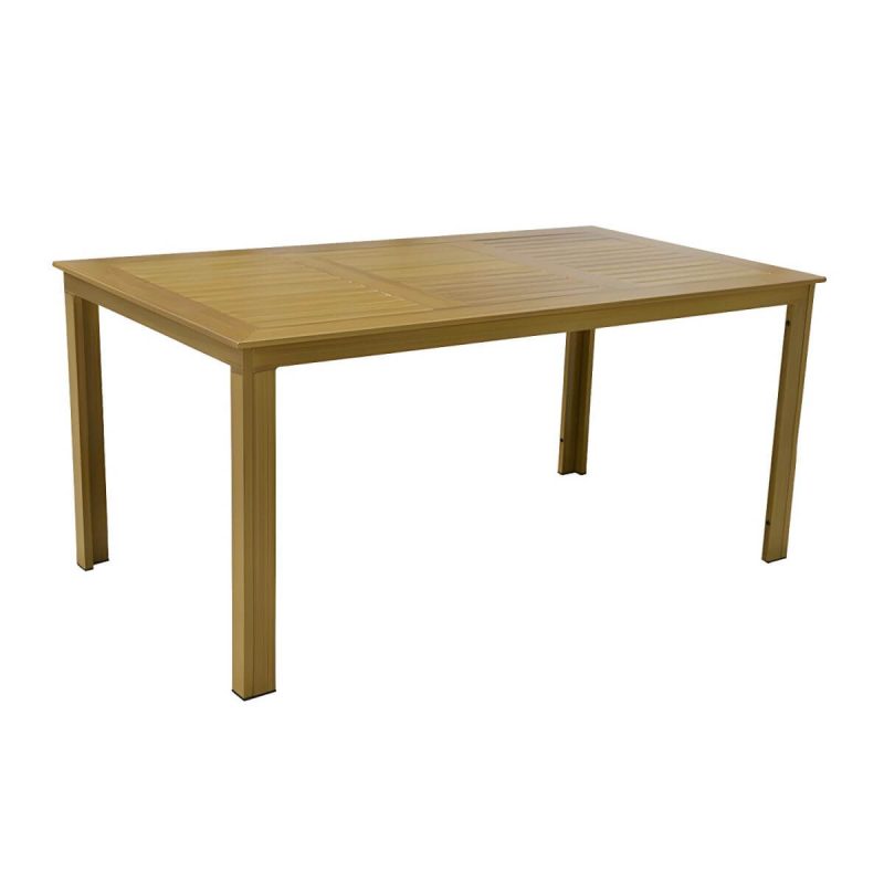 "Contemporary Aluminium Dining Table Set with Armless Chair for Courtyard - Table & Chair(s) 31.5"L x 31.5"W x 28.3"H 4"