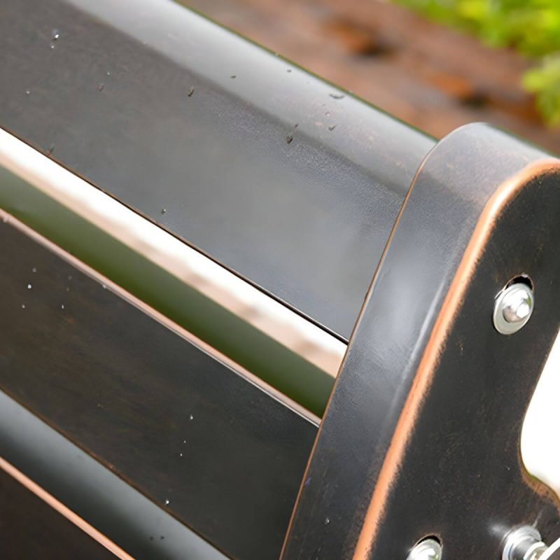 "Metal Modern Park Bench with Legs Water Resistant for Outdoor - 59"L x 22"W x 29.5"H"