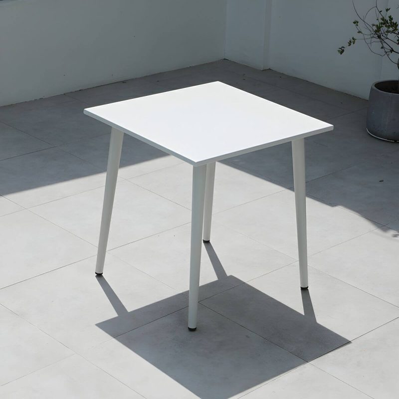 "Contemporary Style Metal Patio Table Water Resistant in Rectangular/Square Shape - 27.6"L x 27.6"W x 29.5"H Table Only"
