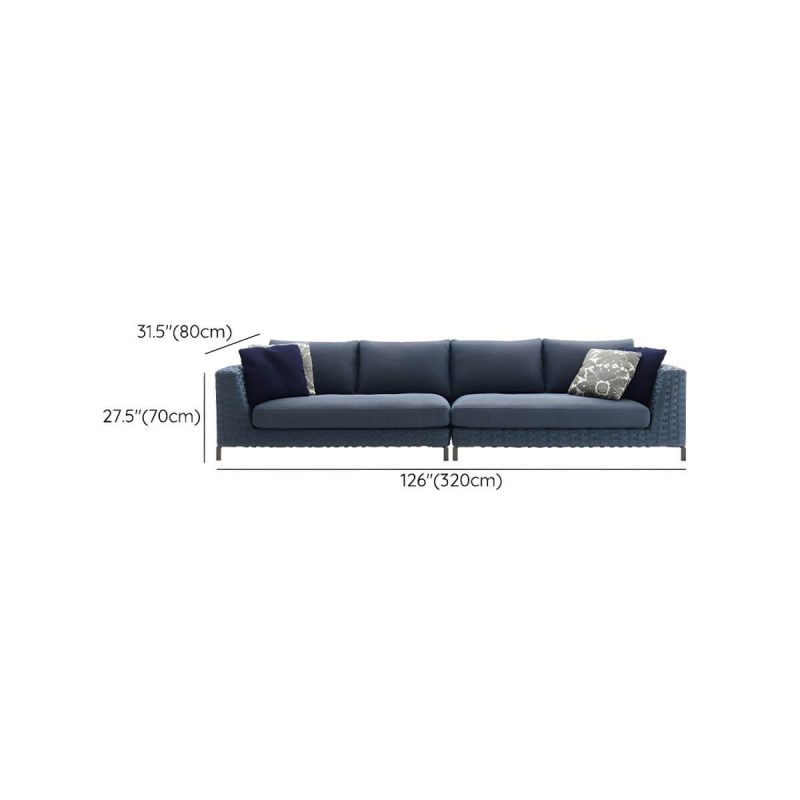 "Dimension of Contemporary Water Resistant Symmetrical Patio Sofa with Cushions for Outdoor - Left Corner Loverseats & Right Corner Loverseats"