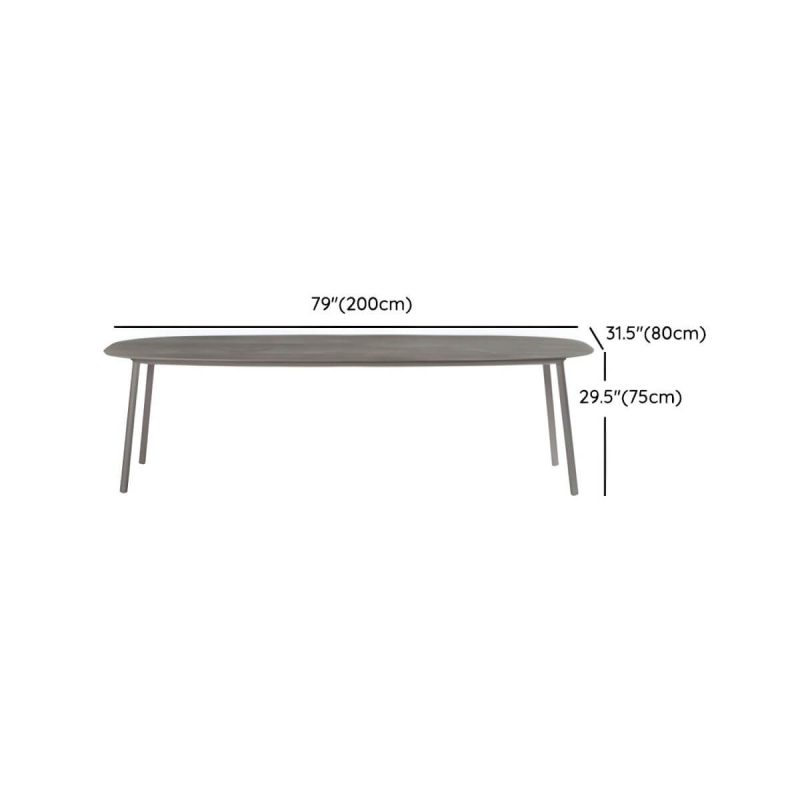 "Dimension of Contemporary Style 1/3/5/7 Pcs Bistro Set Metal Round Bistro Table Set - 200 x 80 x 75 cm Rectangular Table Zero"