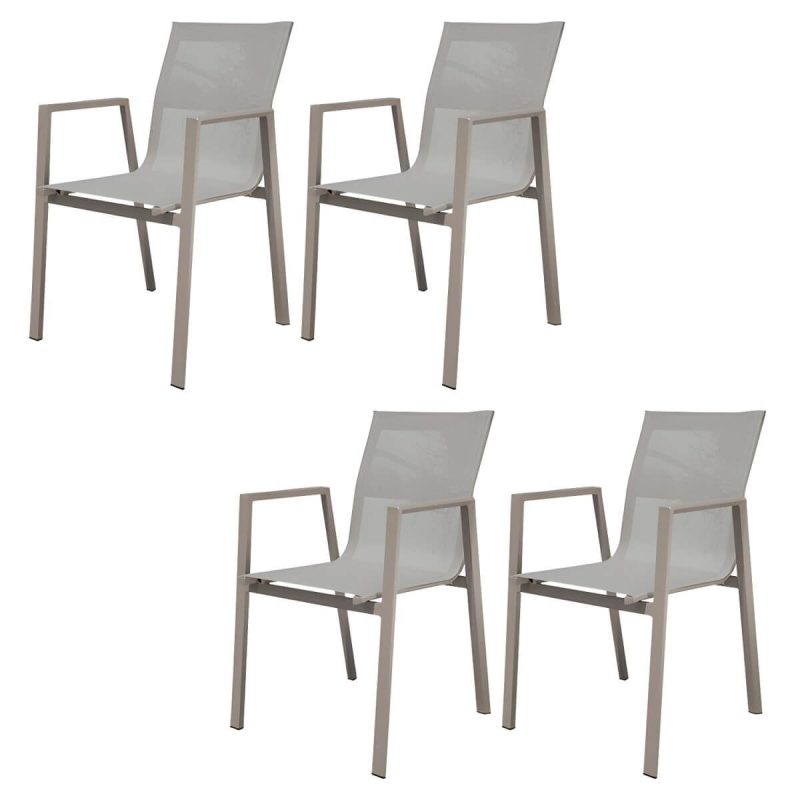 "Modern Dining Armchair Set of 2/4/6/8 Metal Patio Dining Chair - 4 Piece Set"