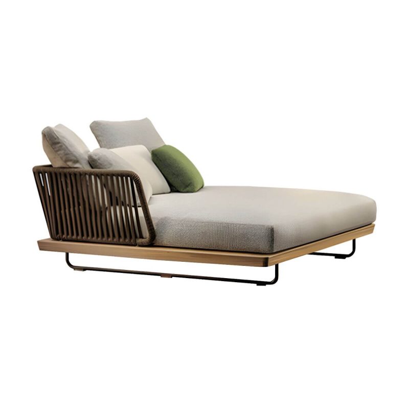 "Scandinavian Patio Sofa Wood Fade Resistant Outdoor Patio Sofa - Sofa Ash 60"L x 64"W x 33"H"