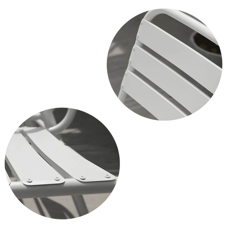 "Contemporary Style Metal Patio Table Water Resistant in Rectangular/Square Shape - 47.2"L x 27.6"W x 29.5"H Table Only"