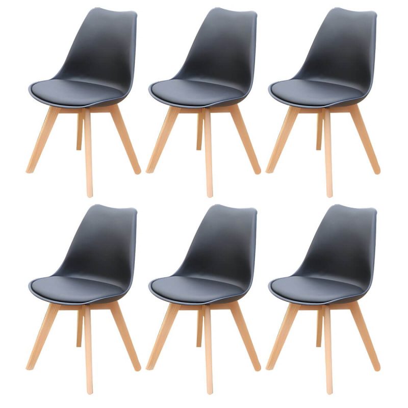 "Stacking Dining Armchair Contemporary Plastic Patio Arm Chair - 16"L x 17"W x 31"H 6 Piece Set"