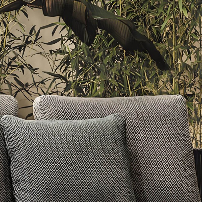 "Waterproof and Durable Brown Metal Modern Sofa with Cushions - 3-Seater Sofa"