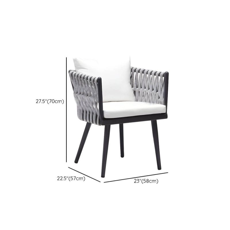 "Dimension of Bohemian Style Dining Set 1/4/5/7 Pieces Wood Dining Table Set for Patio - Chair(s) Not Available 4 White"