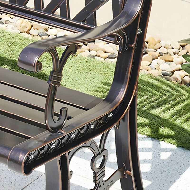 "Contemporary Accent Bench with Legs Water Resistant for Outdoor - White 59"L x 24"W x 34"H"