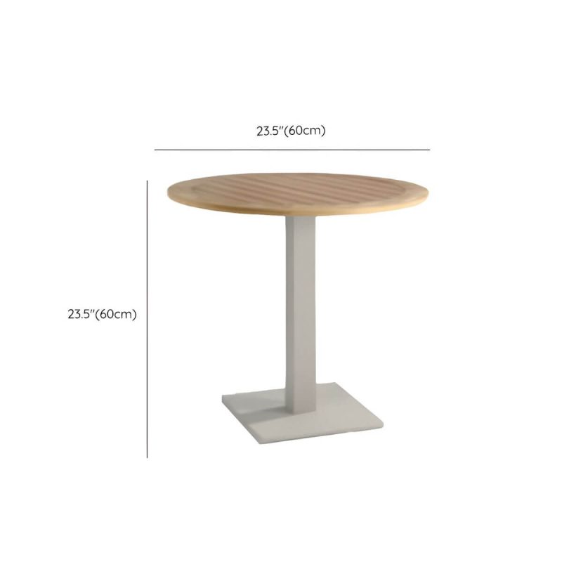 "Dimension of Contemporary Scratch Resistant Balcony Table 4 Legs for Outdoor - Table Only 23.6"L x 23.6"W x 23.6"H Wood"