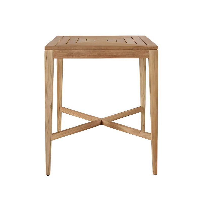 "Modern Patio Dining Table Set 1/5/7 Pcs Wood Frame Patio Dining Table and Chairs - Table 35"L x 35"W x 46"H Zero Brown"
