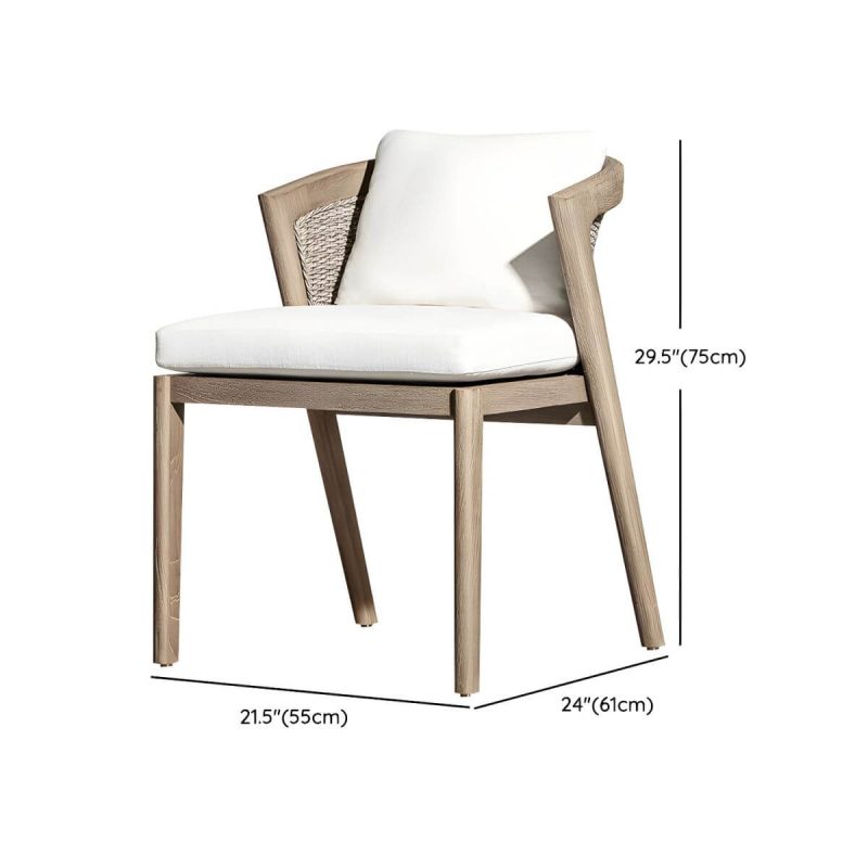 "Dimension of Rectangle Patio Dining Sets 1/2/5/7 Pieces Solid Wood Dining Table Set - Chair(s) Light Brown Not Available 2"