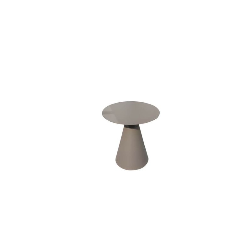 "2-Seater Metal Side Table with UV Resistant Contemporary Patio Table - Table Only 26"L x 22"W x 20"H"