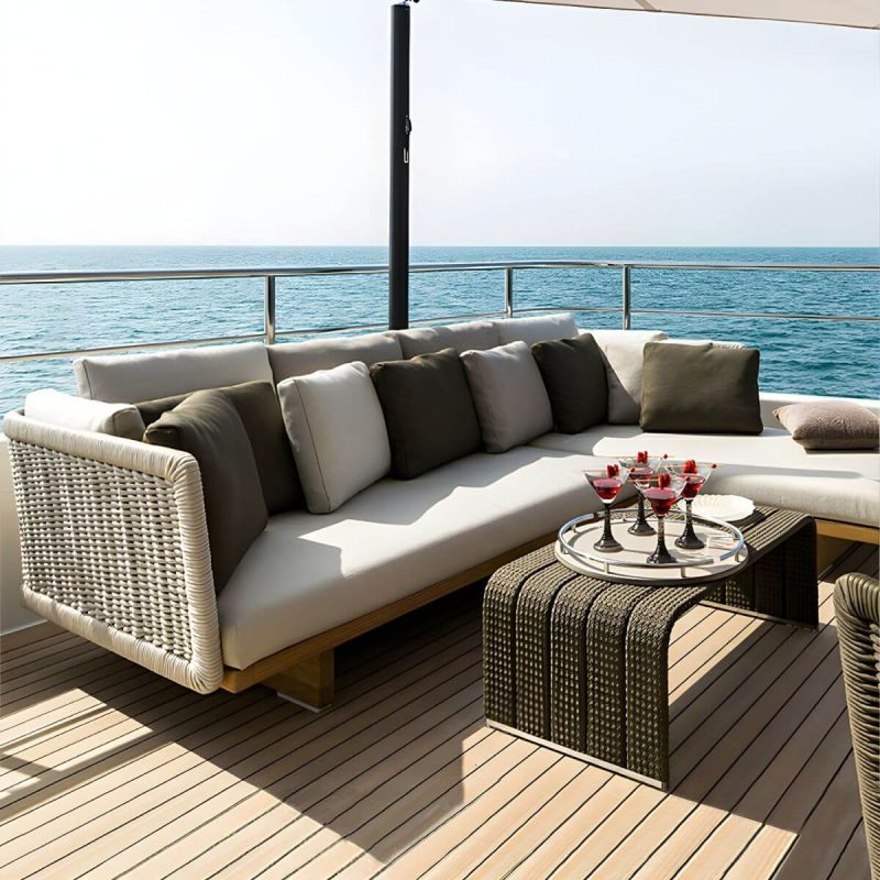 "Waterproof and Durable Upholstered Modern Sofa with Cushions - 3-Seater Armless Sofa"